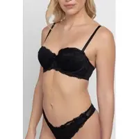 Dorina Balconette-BH "Perfect Lace", Damen, Gr. 70, Cup E, schwarz, Microtouch, Obermaterial: 90% Nylon, 10% Elasthan, BHs Balconette-BH, mit Spitze