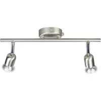 Nordlux Avenue 2-Schienen-Scheinwerfer, gebürsteter Stahl 2113180132