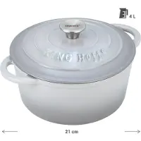 KINGHOFF KH-1520 emaillierter Gusseisentopf 21cm