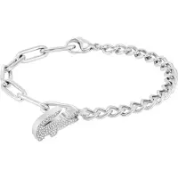 Lacoste 2040146 Damen-Armband Crocodile Silberfarben