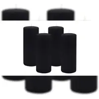 Kopschitz Kerzen 4er Set Stumpenkerzen/Adventskranzkerzen Schwarz √ò 80 x 200 mm