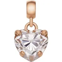 Daniel Wellington - Gold-plated pendant with a clear heart Charms DW00400424