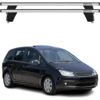 Menabo Dachträger Grundtäger für Ford C-Max 2003-2010 75kg Alu Silber 2 tlg