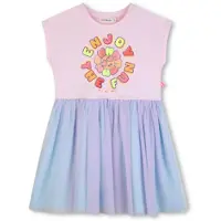 Billieblush für Mädchen. U21838 Zweifarbiges rosa Kleid (2Y= 86cm), Lässig, Polyester, Kurzarm, Kinderbekleidung
