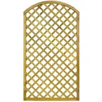 GartenLand Rankgitter VARIO Gebogen 7x7 cm Löcher 100x180 cm Holzzaun Kiefer PEFC KDI Grün 44x44 mm Rahmen 12x30 mm Lamellen