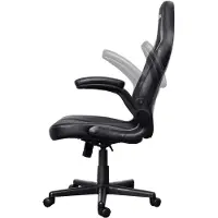 Trust GXT 703 Riye Gaming Stuhl Schwarz - Verstellbar, Klappbare Armlehnen, Atmungsaktiv, Belastbarkeit bis 140kg