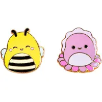 Squishmallows - Pin Badges x 2 Sunny & Auggie - Vibrant