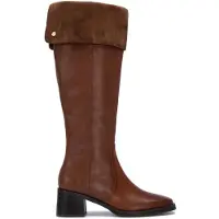 Carmela für Damen. 16269101-CAMEL Lederstiefel 162691 braun (37), 3 bis 5 cm, Reißverschluss, Lässig, Klassisch