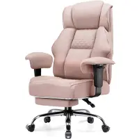 GTPLAYER Gaming Stuhl, breiter Bürostuhl aus Hochwertigem Stoff, Ergonomischer PC-Stuhl, Verstellbarer und Drehbarer Schreibtischstuhl mit Fußstütze