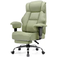 GTPLAYER Gaming Stuhl, breiter Bürostuhl aus Hochwertigem Stoff, Ergonomischer PC-Stuhl, Verstellbarer und Drehbarer Schreibtischstuhl mit Fußstütze