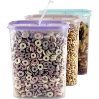 My-goodbuy24 Schüttdosen 3er Set 2,8 Liter Vorratsdosen Müsli Frischhaltedosen Müslibox bunt