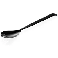 WAS Germany 8x Salatbesteck Salatgabel Kitchen Tool 1887, 31 cm, mit schwarzer PVD Beschichtung, Chromnickelstahl