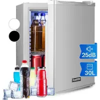 Klarstein Mini Kühlschrank für Zimmer, 30L Mini-Kühlschrank für Getränke & Kosmetik, Kleine Minibar, Kühlschrank Klein & Leise, Verstellbare Ablagen, Kleiner Skincare Kühlschrank 5-15°C