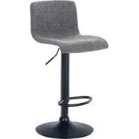 CLP Barhocker Hover mit Stoffbezug hellgrau Material Gestell Metall matt schwarz