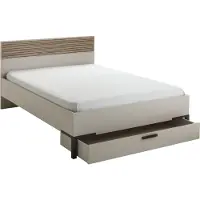 Die Möbelfundgrube Jugendbett 120 x 200 cm Eiche - Beige-Kaschmir - BRAVO