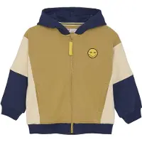 Noppies Sweatjacke in Hellbraun/ Beige/ Dunkelblau | Gr.: 104