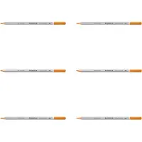 Staedtler Karat Aquarell, aquarellierbarer Buntstift Ockergelb hochqualitativ, 6 Stück