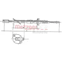 METZGER 1402.3 Kupplungsseil Seilzug für FIAT Seicento / 600 Schrägheck (187)