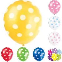 Riethmüller 6 Latexballons Punkte 22,8 cm / 9'