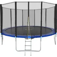 TecTake Trampolin Garfunky Ø 457 cm, GS mit Sicherheitsnetz
