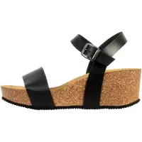 The Divine Factory Noga Laura Edge Keilabsatz-Sandalen aus Leder