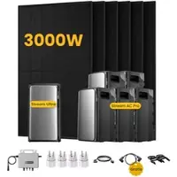 EcoFlow Stream Ultra, All-in-One Speicher für Balkonkraftwerke, mit 6 x 500 Bifaziale Solarmodule, by Powerness (deal) - Stream Ultra + 5 x Stream AC Pro | 11520Wh / 4 x Smart Plug / Standardversand