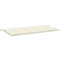 vidaXL Hochwertige Gartenbank-Auflage Creme 100x50x4 cm Oxford-Gewebe, Gartenmöbelauflagen DE44945