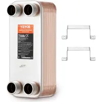 TOPDEAL 30 Plattenwärmetauscher 4x1-1/4Zoll MNPT-Anschlüsse 316L Edelstahl