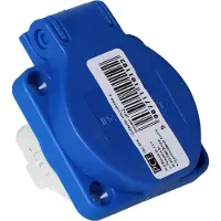 Pce Einphasige Anbausteckdose P-Nova 16A 230V 2P+Z mit Stift, blau, seitlicher Kabeleingang IP54