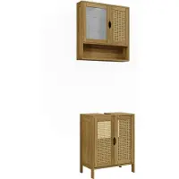 Vicco Badmöbel-Set Liora Bambus 2 Teile, Model 52037