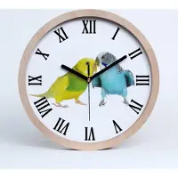 Tulup Holzuhr 25fi cm wanduhr - schwarze Spitzen - papużkialiste