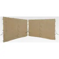 Markenlos 2 Seitenteile mit Reißverschluss 300x195cm für Pavillons 3x3m Seitenwand Beige RAL 1001