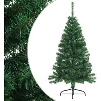 vidaXL "SPRING SALE"Künstlicher Halb-Weihnachtsbaum langlebig - modernes Design - mit Ständer Grün 150 cm PVC GermanyMöbel 20199 - Künstliche Weihnachtsbäume
