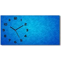 Tulup Wanduhr aus Glas – 60x30 cm - Glasbild - Glasuhr - Gehärtetes Glas - schwarze-zeiger - Abstrakter Hintergrund
