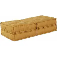 vidaXL "Schlussverkauf" Modulares Sofa 2 Stück - Sitzauflage - Sitzpolster - Gelb 140x70x36 cm Stoff C5467