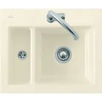Villeroy & Boch Einbauspüle XM FLAT SUBWAY 585 x 475 mm Exzenterbetätigung fossil