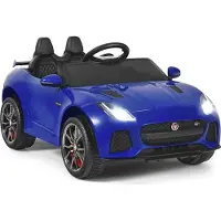 Goplus Jaguar Elektrofahrzeug mit Musik, Elektrisches Kinderauto mit Vor- und Rückwärtsschalter, 12V Akku/Elektrisches Auto, Spielfahrzeug für Kinder