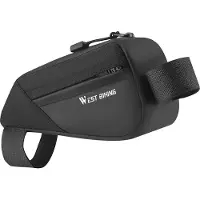 Kkmoon 0,5 l Fahrradtasche, Fahrradrahmen-Fronttube-Tasche, Fahrrad-Frontrahmentasche, kompakte Groesse, glatter Reissverschluss, Fahrradtasche, Rennrad-Zubehoer