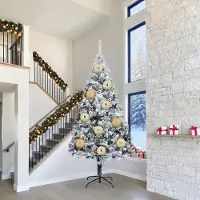 vidaXL "Schlussverkauf" Weihnachtsbaum - Tannenbaum - Kunstbaum moderne -kugel Set XXL 3 Stück Gold Kunststoff C13025