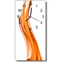 Tulup Glasuhr Wanduhr Küchenuhr Echt-Glas 30x60 Streife Mehrfarbig
