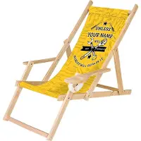 Ferocity Holz Liegestuhl Personalisierbar Klappbar Klappliegestuhl mit Armlehne und Getränkehalter Strandstuhl Motiv Verkzeug [119]