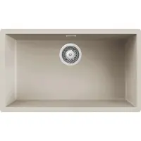 Reginox R40966 Regi Granite Spüle VERONA 70 in Champagne ab Schrankbreite 80 cm / Auflagespüle / Unterbau
