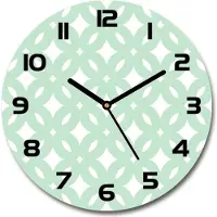 Tulup Wanduhr aus Glas 30fi Glasbild Glasuhr Gehärtetes Glas - schwarze-zeiger - Geometric background