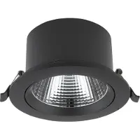 Licht-Erlebnisse Wand Einbauleuchte LED Ø 14 cm in Schwarz Silber rund neutralweiß 4000 K 1100 lm Modern