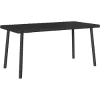 vidaXL Garten-Couchtisch Rechteckig Schwarz 80x40x37 cm Poly Rattan