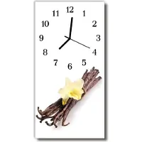 Tulup Glasuhr Wanduhr Küchenuhr Echt-Glas 30x60 Vanille Mehrfarbig