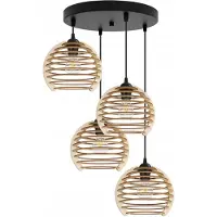 Light11 HOME Hängelampe, Deckenleuchter, Holz, LED-Lampenschirm