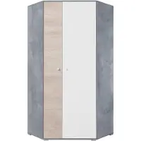 Masseno Drehtürenschrank GALIA 90/190/90cm 2-türig Beton