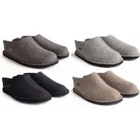 Iesse Schuh HAFLINGER Hausschuhe Flair Smily Wollfilz Damen + Herren Clog, Farbe:braunmeliert, Größe:46