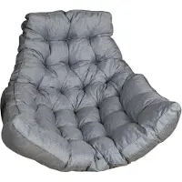 Sunnypillow Hängesessel Kissen - Auflage für Rattan & Polyrattan Hängeschaukel - Polster, Sitzauflage für Hängekorb - Grau